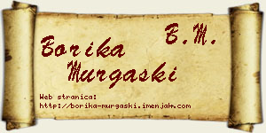 Borika Murgaški vizit kartica